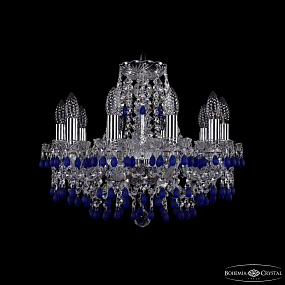Хрустальная подвесная люстра Bohemia IVELE Crystal 1410/10/160 Ni V3001