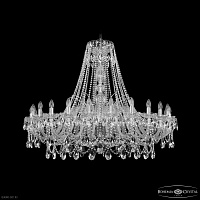 Большая хрустальная люстра Bohemia IVELE Crystal 1411/24/460 Ni