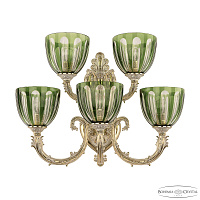 Бра Bohemia Ivele Crystal Florence 7109B16/3+2/210 GW P1 U Clear-Green/H-1H
