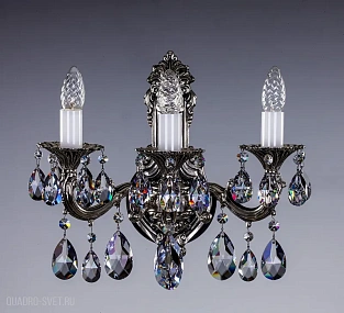 Бра хрустальное ArtGlass SARKA III. NICKEL ANTIQUE CE - 8006