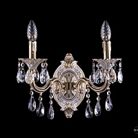 Бра литое с хрусталем Bohemia IVELE Crystal 1702B/2/175/B/GW