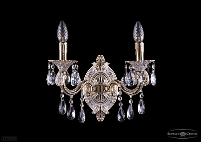 Бра литое с хрусталем Bohemia IVELE Crystal 1702B/2/175/B/GW