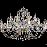 Хрустальная подвесная люстра Bohemia IVELE Crystal 1406/16+8/400/G