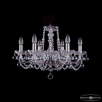 Хрустальная подвесная люстра Bohemia IVELE Crystal 1402/6/195/Ni/Balls