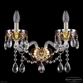 Бра хрустальное Bohemia IVELE Crystal 5413B/2/165 G Shampan/M-1H
