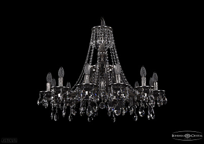 Литая подвесная люстра с хрусталем Bohemia IVELE Crystal 1771/12/270/A/NB