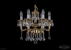 Литая подвесная люстра с хрусталем Bohemia IVELE Crystal 1704/6/110/A/GB