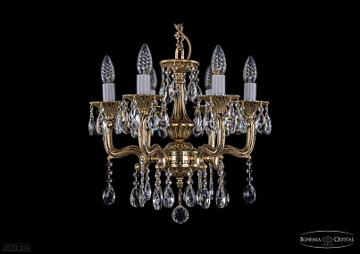 Литая подвесная люстра с хрусталем Bohemia IVELE Crystal 1704/6/110/A/GB