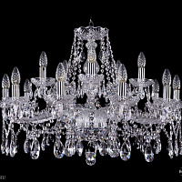 Хрустальная подвесная люстра Bohemia IVELE Crystal 1413/10+5/300/Ni