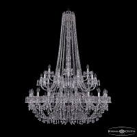 Большая хрустальная люстра Bohemia IVELE Crystal 1410/20+10+5/400/h-160/2d Ni V0300