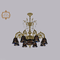 Хрустальная подвесная люстра Bohemia Art Classic 31.14.8.KR175SP.250IT.G.Sp.Amber.Blue.1B