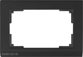 Рамка для двойной розетки (черный) Werkel WL04-Frame-01-DBL-black