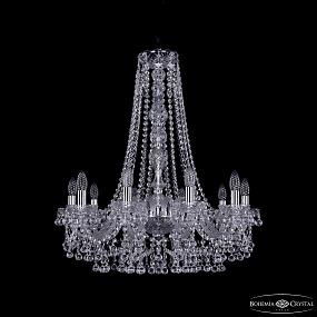 Хрустальная подвесная люстра Bohemia IVELE Crystal 1409/10/240/h-76 Ni