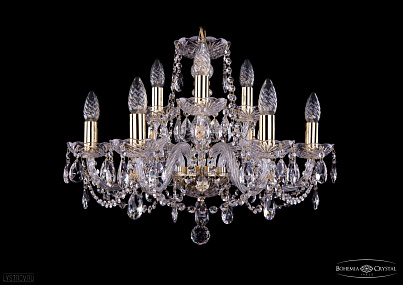Хрустальная подвесная люстра Bohemia IVELE Crystal 1402/6+3/195/G