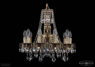 Литая подвесная люстра с хрусталем Bohemia IVELE Crystal 1771/10/150/A/GB