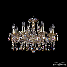 Хрустальная подвесная люстра Bohemia IVELE Crystal 1413/8/200/G/M701