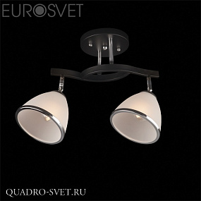 Люстра потолочная EUROSVET 9612 9612/2 хром/венге