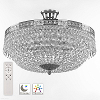 Хрустальная потолочная люстра Bohemia IVELE Crystal 19011/45IV/LED-DIM Ni