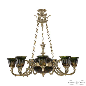 Подвесная люстра Bohemia Ivele Crystal Verona 72009P/9/250 G P2 U Amber-Green/H-1K Y8 FA10B