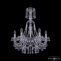 Хрустальная подвесная люстра Bohemia IVELE Crystal 1409/6/195/XL-68 Ni