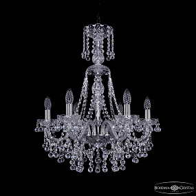 Хрустальная подвесная люстра Bohemia IVELE Crystal 1409/6/195/XL-68 Ni