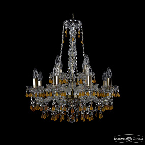 Хрустальная подвесная люстра Bohemia IVELE Crystal 1410/8+4/195/h-63 Pa V1003