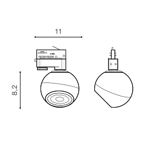 Трековый LED светильник для 3-фазного трека Azzardo Skye Track 3 AZ4519