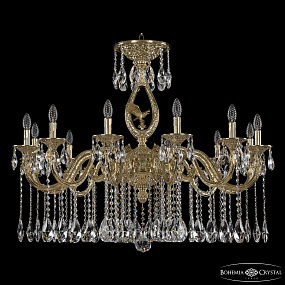 Большая хрустальная люстра Bohemia Ivele Crystal Florence 71401/12/360 A G FE1S