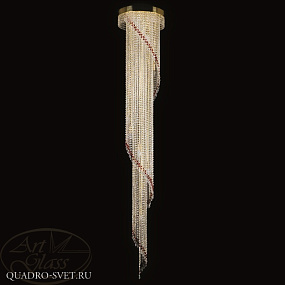 Люстра большая ARTGLASS SPIRAL 400x2300 RED CE