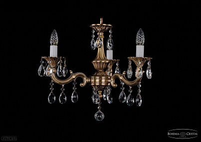 Литая подвесная люстра с хрусталем Bohemia IVELE Crystal 1701/3/181/A/FP