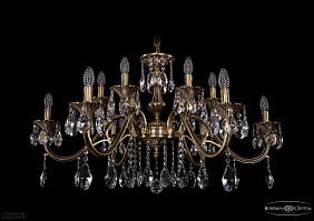 Литая подвесная люстра с хрусталем Bohemia IVELE Crystal 1703/12/360/A/FP