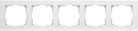 Рамка на 5 постов (белый) Werkel WL04-Frame-05-white