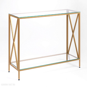 Консольный столик с полкой в прихожую AllConsoles  1031-CG clear