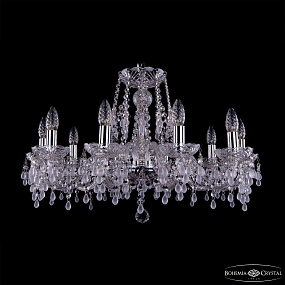 Хрустальная подвесная люстра Bohemia IVELE Crystal 1410/10/240/Ni/V0300