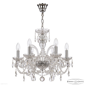 Хрустальная подвесная люстра Bohemia IVELE Crystal 105/6/165 Ni