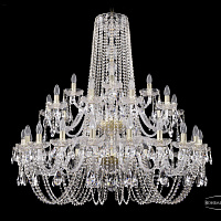 Хрустальная подвесная люстра Bohemia IVELE Crystal 1402/20+10+5/400/2d/G