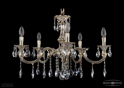Литая подвесная люстра с хрусталем Bohemia IVELE Crystal 1702/5/265/A/GW