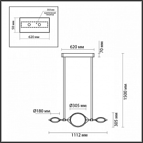 Подвесной светодиодный светильник Odeon Light VIKEMA 4995/40L