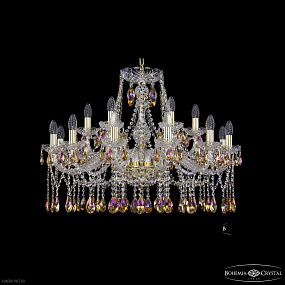 Большая хрустальная люстра Bohemia IVELE Crystal 1413/12+6/300 G R777
