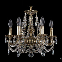 Литая подвесная люстра с хрусталем Bohemia IVELE Crystal 1707/6/125/C/GB