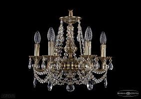 Литая подвесная люстра с хрусталем Bohemia IVELE Crystal 1707/6/125/C/GB