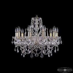 Хрустальная подвесная люстра Bohemia IVELE Crystal 1411/10/195/G