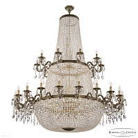 Большая хрустальная люстра Bohemia IVELE Crystal AL2111H201/20+10/160OL/2D AGB