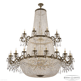 Большая хрустальная люстра Bohemia IVELE Crystal AL2111H201/20+10/160OL/2D AGB