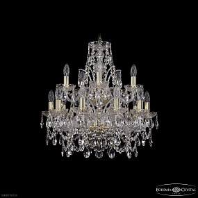Хрустальная подвесная люстра Bohemia IVELE Crystal 1411/10+5/195/2d G