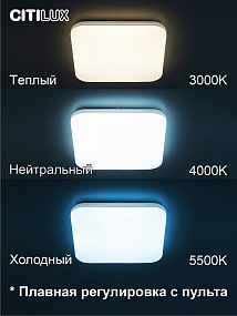 Потолочный светодиодный светильник CITILUX Симпла CL714K480G