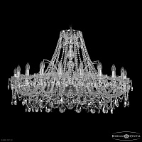 Большая хрустальная люстра Bohemia IVELE Crystal 1411/20/400 Ni