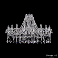 Хрустальная подвесная люстра Bohemia IVELE Crystal 1413/20/460/Ni