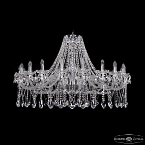 Хрустальная подвесная люстра Bohemia IVELE Crystal 1413/20/460/Ni