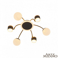 Потолочная светодиодная люстра Arte Milano 272040/6 BK/GD